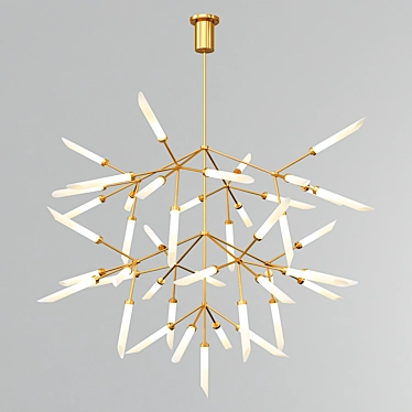 Sleek Spur Supreme Chandelier 3D model image 1 