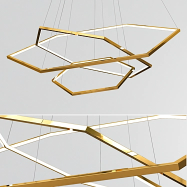 Modern Geometric Pendant Light 3D model image 1 