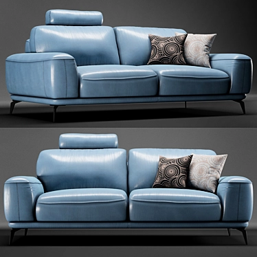 Title: Lisbon Sofa in Blue 3D model image 1 