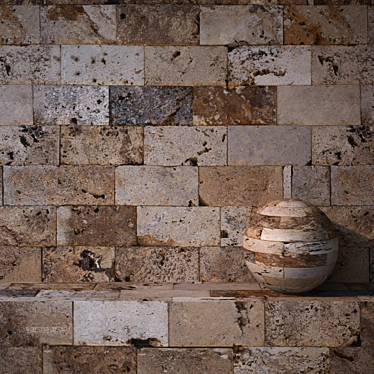 Title: Seamless Travertine Texture 3D model image 1 