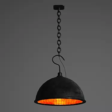 Industrial Loft Hanging Lamp 3D model image 1 