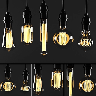 3D Edison Bulb Light Models 3D model image 1 