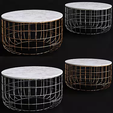 Modern Minimalist Memphis Table 3D model image 1 