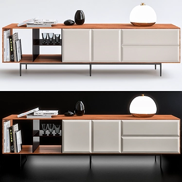 Elegant Minotti Console Table 3D model image 1 