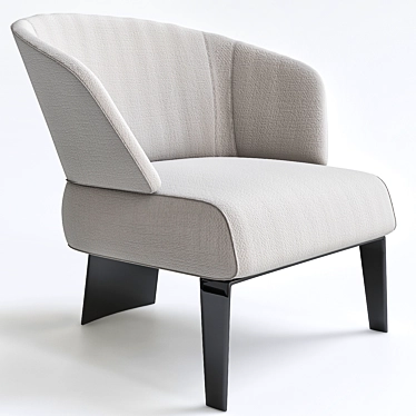 Minimalist Comfort: Creed Lounge Little Armchair 3D model image 1 