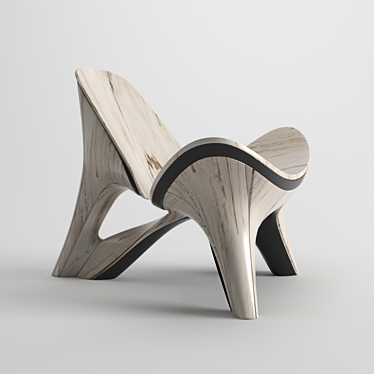 Zaha Hadid Remake: Marble Chair 3D model image 1 