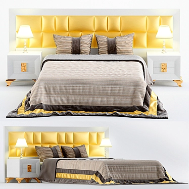 Sleek and Stylish Bedroom Smania 3D model image 1 