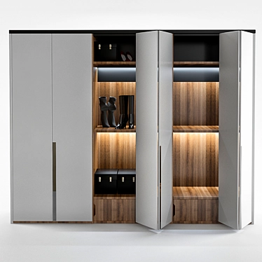 Elegant Italian-designed Wardrobe 3D model image 1 