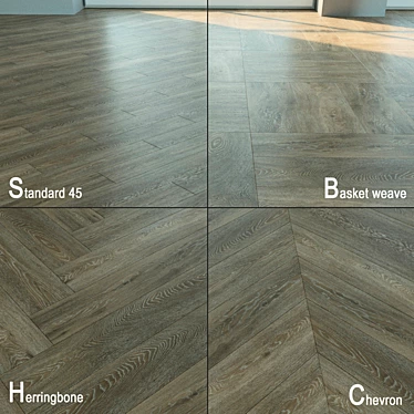 Natural Wood Parquet Flooring 3D model image 1 