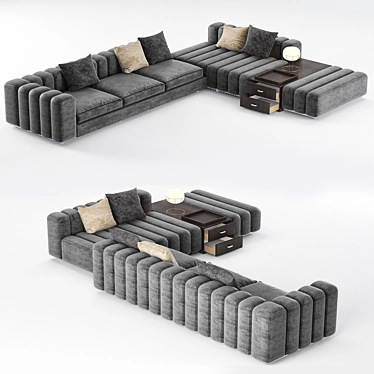 Freeman Modular Corner Sofa 3D model image 1 