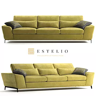 Estelio Boomer: Stylish 3 Seater Sofa 3D model image 1 