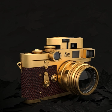 Vintage Leica M3 Gold Camera 3D model image 1 