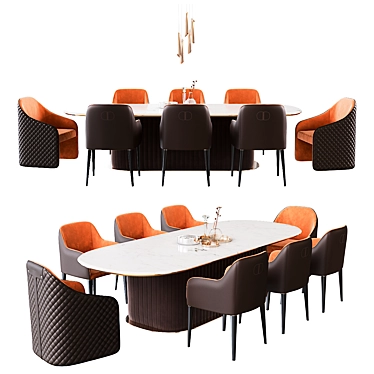 Daytona Dining Group: Elegant Italian Furniture 3D model image 1 