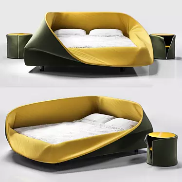 Lago Colletto King Size Bed 3D model image 1 