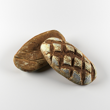 Title: Virtual Reality Bread Loaf - Realistic VR Model 3D model image 1 