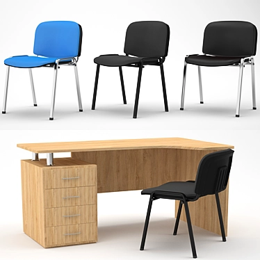 ErgoLuxe: Comfortable Office Chairs 3D model image 1 