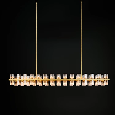 Elegant Arcachon Linear Chandelier 3D model image 1 