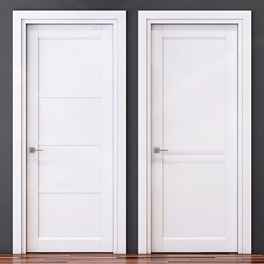 VARIO Collection: 0311 & 0411 Wood Doors 3D model image 1 