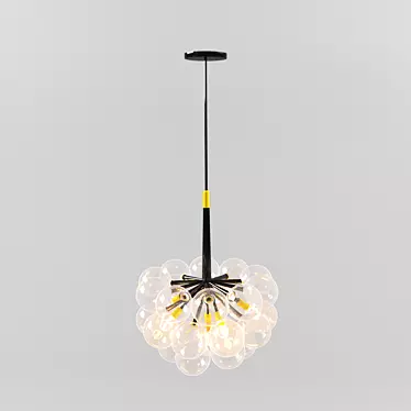 Elegant Crystal Chandelier Pendant 3D model image 1 