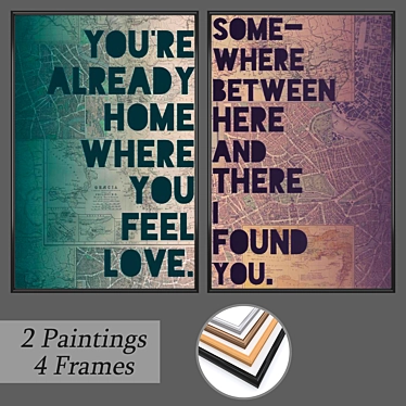 Gallery Collection: 3-Piece Wall Painting Set 3D model image 1 