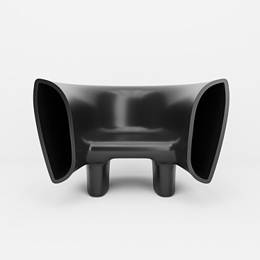 Title: Melodic Wave Lounge Chair 3D model image 1 