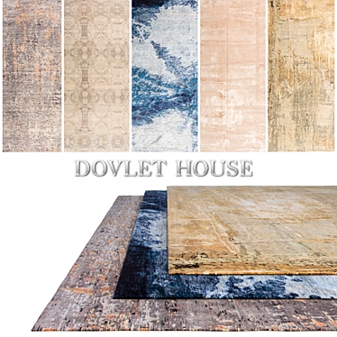 DOVLET HOUSE Carpets - Set of 5 (Part 256) 3D model image 1 