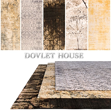 Title: DOVLET HOUSE Carpets - 5 Pieces (Part 258) 3D model image 1 