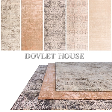 DOVLET HOUSE 5-Piece Carpets Set 3D model image 1 