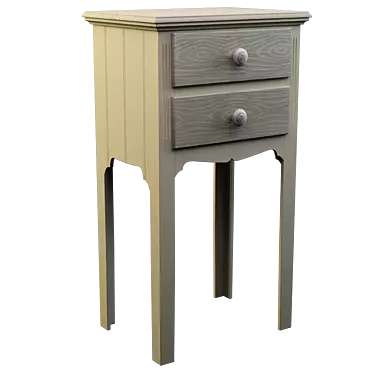 2-Drawer Bedside Table: Compact and Stylish 3D model image 1 