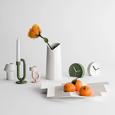 Modern Ceramic Home Decor Set 3D model image 1 