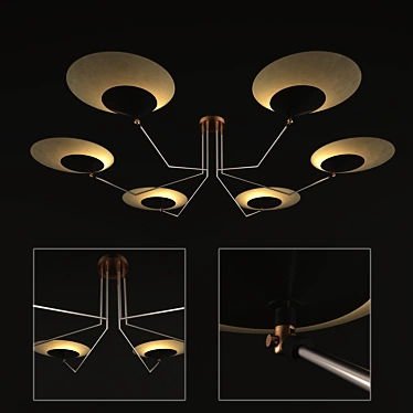 Luxury Lighting Fixture for Ceilings 3D model image 1 