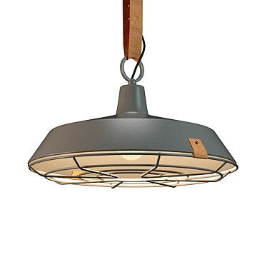 Vintage Industrial Pendant Light 3D model image 1 