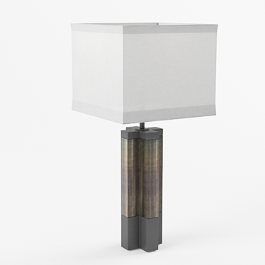 Elegant Marmo Cross Table Lamp 3D model image 1 