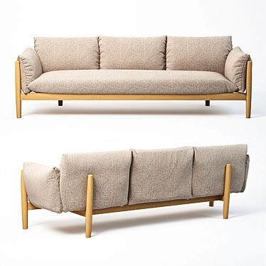 Sleek Tapio Sofa by Paola Lenti 3D model image 1 