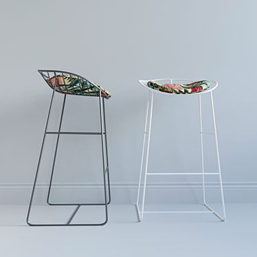 LYSTOK Bar Stool: Sleek and Stylish 3D model image 1 