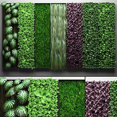 Modular Vertical Garden: 7 Separate Modules 3D model image 1 