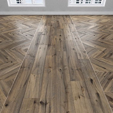 Versatile Oak Parquet: Herringbone, Linear & Chevron 3D model image 1 