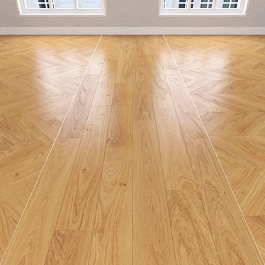 Parquet Oak: Herringbone, Linear & Chevron 3D model image 1 