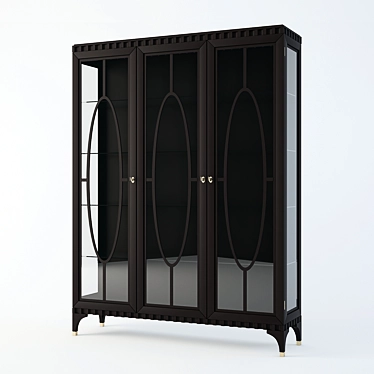 Elegant Glass Cupboard: SevenSedie Ellipse 3D model image 1 