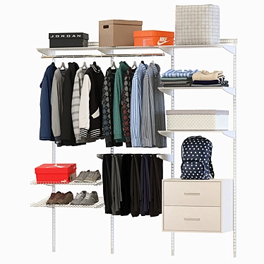 Sleek Clothing Storage Solution 3D model image 1 