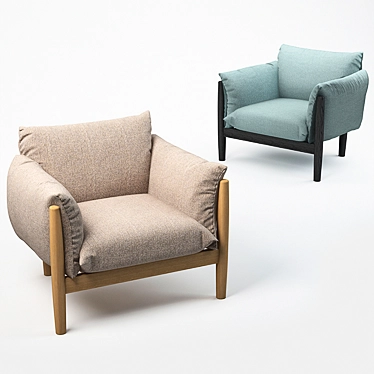 Elegant Tapio Armchairs: Exquisite Design & Unmatched Comfort 3D model image 1 