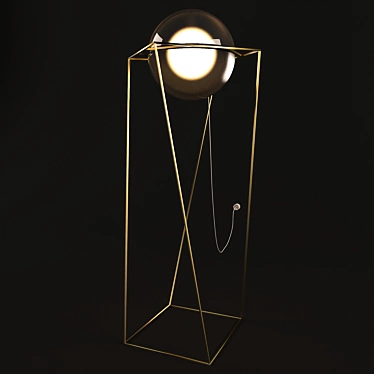 Stylish Floor Lamp with Vray  3D model image 1 