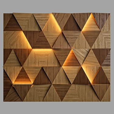 Modern Wall Panel 3D Model 3D model image 1 