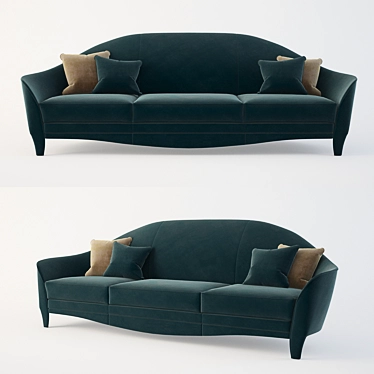 Heritage Cortes Sofa: Timeless Elegance 3D model image 1 