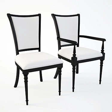 Elegant Goethe Chair: Timeless Design 3D model image 1 
