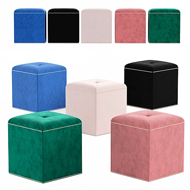 Glam Ottoman: Luxurious and Versatile 3D model image 1 