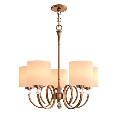 Elegant Brass Chandelier: Ovanda 3D model image 1 