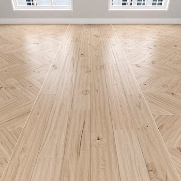 Light Oak Parquet - Herringbone, Linear & Chevron 3D model image 1 