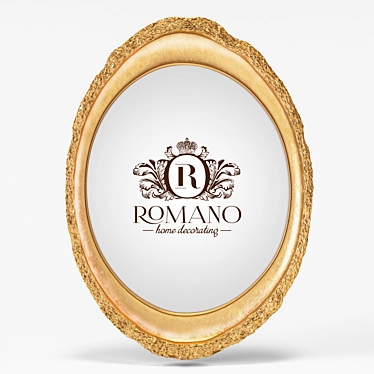 Elegance in Gold: Romano Home Mirror 3D model image 1 