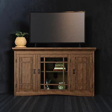 Stodeley 46" TV Stand: Stylish Corner Design 3D model image 1 